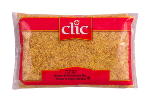 CLIC - MEDIUM LIGHT BULGUR WHEAT #2 TURKISH & VERMICELLI MIX - 12/2 LBS - 25536