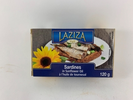 LAZIZA - SARDINE IN SUNFLOWER OIL - 50/120 G - 81308