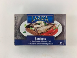 LAZIZA - SARDINE IN SUNFLOWER OIL & CHILLI - 50/120 G - 81309