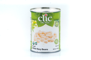 CLIC - ORGANIC WHITE NAVY BEANS - 12/19 OZ - R0006