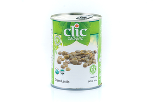 CLIC - ORGANIC GREEN LENTILS - 12/19 OZ - R0008