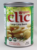 CLIC - ORGANIC LIMA BEANS - 12/19 OZ - R0010