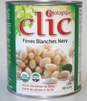 CLIC - ORGANIC WHITE NAVY BEANS - 6/100 OZ - R0106