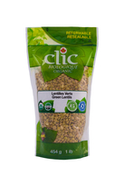 CLIC - ORGANIC GREEN LENTILS - 6/454 G - R0308