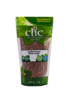 CLIC - ORGANIC BROWN LENTILS - 6/454 G - R0318