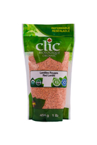 CLIC - ORGANIC RED LENTILS - 6/600 G - R0319